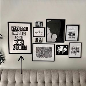‘Baby Doll’ Black and White Typography Print 20x30